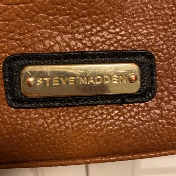 Steve Madden Satchel Brown Black Purse - Picture 2 of 8